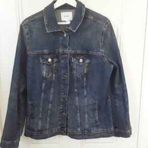 Old Navy blue jean jacket 1x like new